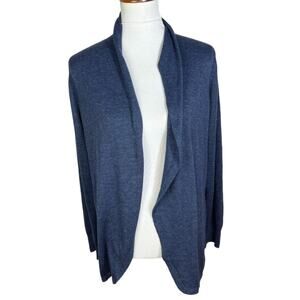 Ella Moss Indigo Cozy Open Cardigan Size L